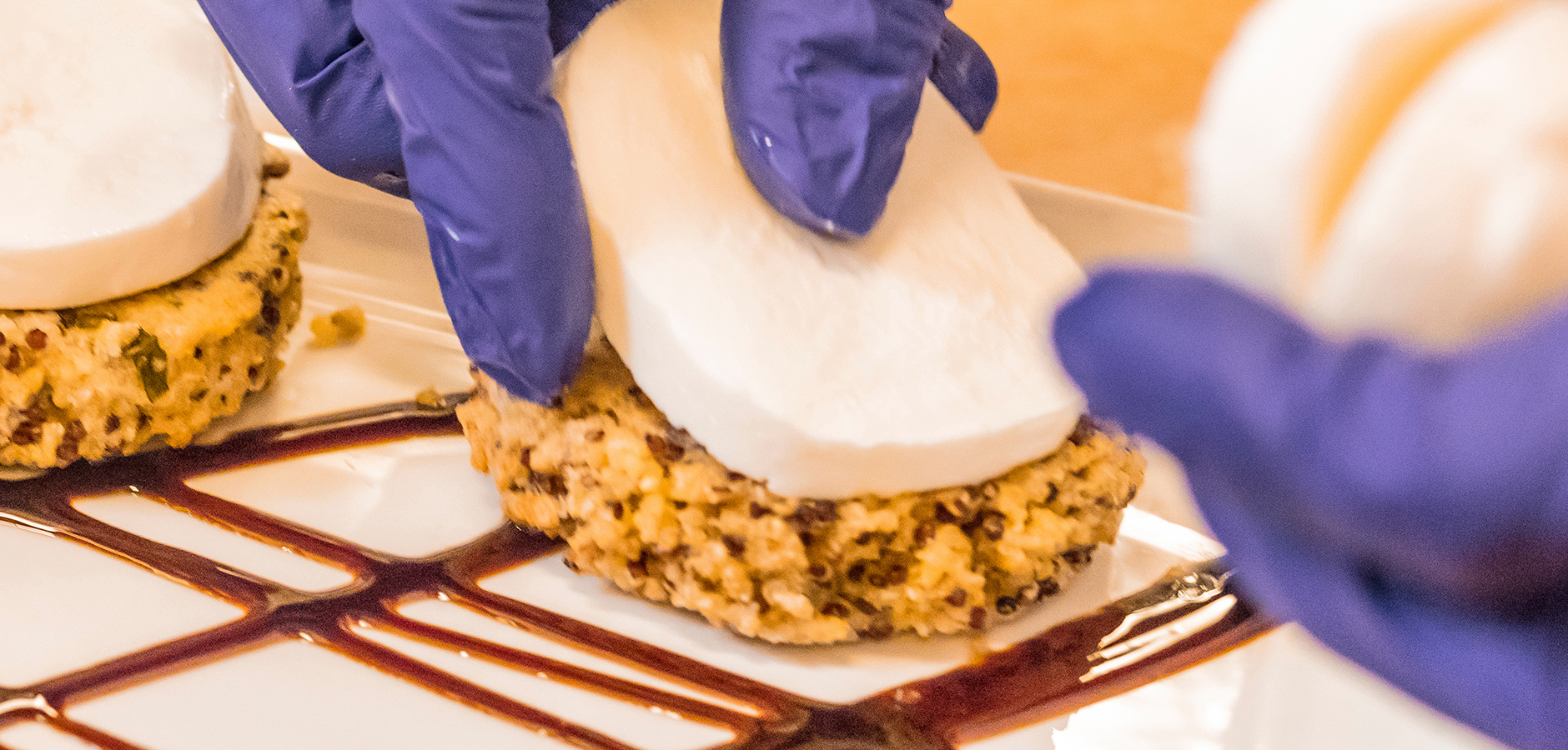 Gloves Being Used In Food Preparation and the Dam Brewery