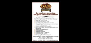 Assistant Dining Room Manager for Nights Needed